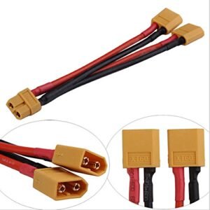 QWinOut XT60 Parallel Battery Connector Cable Extension Y Splitter for Southwest Airlines RC Plane DIY RC Drone Multicopter