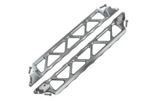 Traxxas Aluminum Side Trail Upgrade Set for Gas Powered RC Monster Truck Grave Digger X Maxx 6S 8S XRT 8S 2Pc Silver