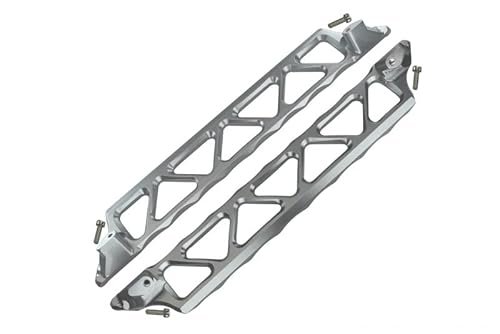 Traxxas Aluminum Side Trail Upgrade Set for Gas Powered RC Monster Truck Grave Digger X Maxx 6S 8S XRT 8S 2Pc Silver
