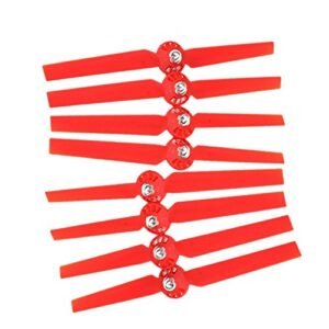 Hooshion 13 Inch 4K CW CCW ABS Self Locking Quick Release 4 Blade Prop RC Airplane for Yuneec Q500 4 Pairs Red
