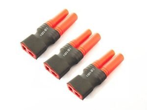 WST No Wires Connector T Plug Deans Female To HXT 4mm Bullet Banana Plug Connector Conversion Adapter 3 PCS for RC Plane CAD Files