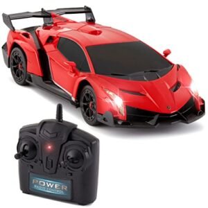 Best Choice Products 1 24 Scale Kids Licensed RC Lamborghini Veneno Car with Functional Lights for the Best RC Plane Landings Experience