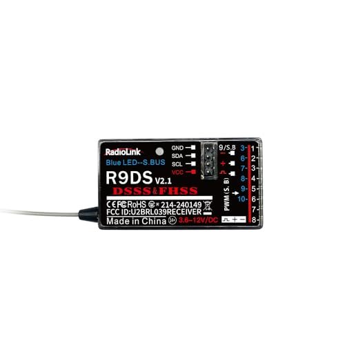 Radiolink R9DS 10 Channels 2.4GHz RC Receiver SBUS PWM Long Range Control for RC Plane Range Airplane Car Multirotors