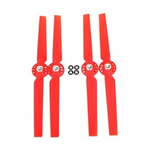 Darkhorse 2 Pairs Nylon Fiber Propellers Prop Blade Set A B for YUNEEC Typhoon Q500 Q500M Q500 4K RC Quadcopter Drone Spare Replacement Parts Red