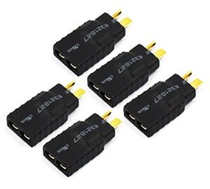 WST No Wires Connector T Plug T Connector Male to TRX Female Conversion Adapter for RC LiPo NiMH Battery 5 PCS