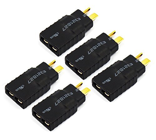 WST No Wires Connector T Plug T Connector Male to TRX Female Conversion Adapter for RC LiPo NiMH Battery 5 PCS
