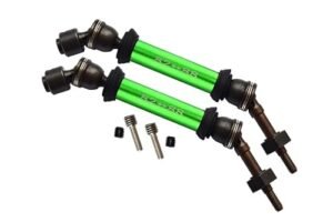 GPM Racing Traxxas Slash 4X4 Steel Aluminum Rear CVD Drive Shaft with 12mmx6mm Wheel Hex 1Pr Set Green