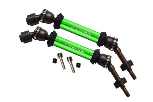 GPM Racing Traxxas Slash 4X4 Steel Aluminum Rear CVD Drive Shaft with 12mmx6mm Wheel Hex 1Pr Set Green