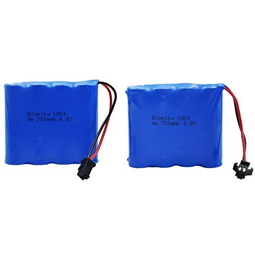 Blomiky RC Willey Console Table 2pcs 4.8V 700mAH Battery Pack for C182 C185 C181 1/18 Scale RC Trucks and Cars