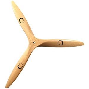 XOAR PJI 16x10 3 Blade Wood Propeller for Moki RC Airplane Engines Premium German Beechwood