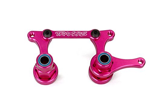 Traxxas 3743P Anodized T6 Aluminum Steering Bell Cranks Drag Link Pink for Shark RC Drag Bodies