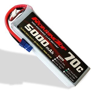RoaringTop LiPo Battery Pack 70C 5000mAh 6S 22.2V with EC5 Plug for RC Vehicles
