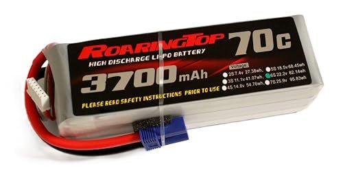 RoaringTop LiPo Battery Pack 70C 3700mAh 6S 22.2V with EC5 Plug for RC Vehicles