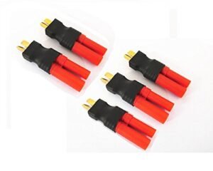 WST No Wires Connector T-Plug Deans Male To HXT 4mm Bullet Banana Plug Connector Conversion Adapter for RC LiPo NiHM Battery x 5 PCS