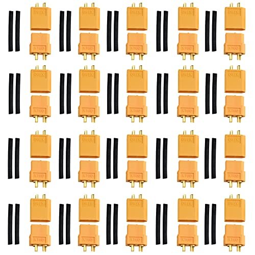 XINGYHENG 20 Pairs Male Female Bullet Connectors Plugs with Heat Shrink Tubing