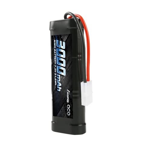 Gens ace 7.2V 3000mAh NiMH High Power Rechargeable Battery with Tamiya Plug for XTM Mammoth RC Truck and Other RC Models