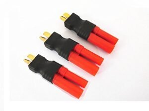 WST No Wires Connector T Plug Deans Male To HXT 4mm Bullet Banana Plug Conversion Adapter 3 PCS
