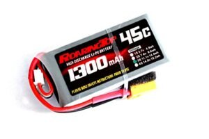 RoaringTop LiPo Battery Pack 45C 1300mAh 3S 11.1V with XT60 Plug for RC Vehicles