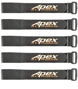 Apex RC Products 5 Pack 20mm x 300mm HD Non Slip Battery Straps 3031A Compatible with Boss RC 5 Battery