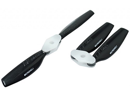 MICROHELI Plastic Folding 2 Blade Propeller 5045 CW CCW with Bracket Black