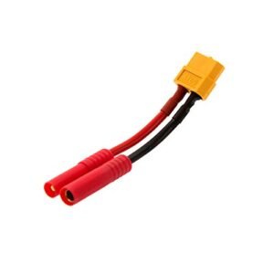 Venom Power Converter - XT60 Female to HXT 4mm Adapter Plug w/ 14 AWG Wire - Soft & Flexible Silicone - Fine Quality, Low Resistance - for RedCat Racing and Exceed RC (50mm)