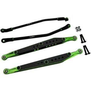 Hot Racing AMJ5605 Green Aluminum CF Link Set for Hot Wheels RC Terrain Twister Vehicle Axial RR10 SMT10 Yeti
