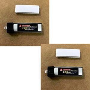 2 Packs NZHOBBIES 3.7 Volt 180mAh 45C Lipos Compatible with Blade mCX mCX2 mSR mSR X Nano QX Nano CPX Inductrix and UMX AS3Xtra