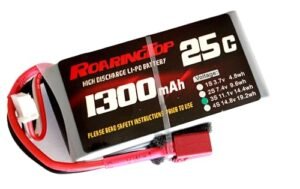 RoaringTop LiPo Battery Pack 25C 1300mAh 3S 11.1V with T Plug for RC Car Boat Truck Heli Airplane
