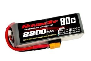 RoaringTop LiPo Battery Pack 80C 2200mAh 4S 14.8V with XT60 Plug for RC Vehicles