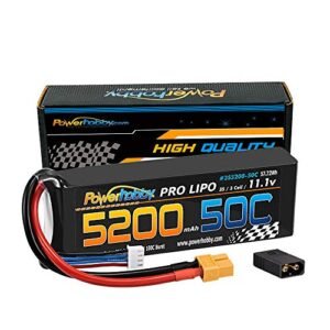 Powerhobby 3S 11.1V 5200mAh 50C Lipo Battery Pack with XT60 Connector 3 Cell