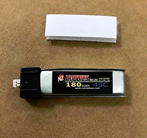 NZ HOBBIES 3.7 Volt 180mAh 45C Lipos Battery for Blade mCX mCX2 mSR mSR X Nano QX Nano CPX Inductrix UMX AS3Xtra