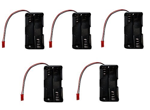 Apex RC Products USD Sticky RC Tires 2.2 4 Cell AA Battery Holder with JST Connector 5 Pack