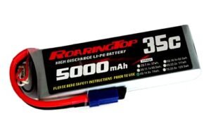 RoaringTop LiPo Battery Pack 35C 5000mAh 4S 14.8V with EC5 Plug for RC Vehicles