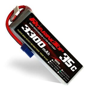 RoaringTop LiPo Battery Pack 35C 3300mAh 6S 22.2V with EC3 Plug for RC Vehicles