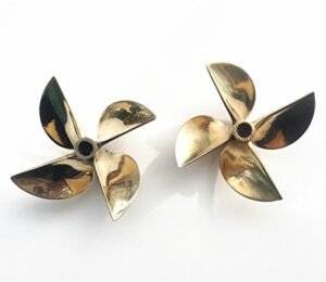 PerfectPlaza 1Pair 26cc Brass Propeller 6717 1 4 Shaft 4 Blade 67mm OD RC Boat Propellers