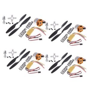Goolsky 4pcs A2212 1000KV Brushless Motor Kit with 30A ESC and 1045 Propellers for RC Drones