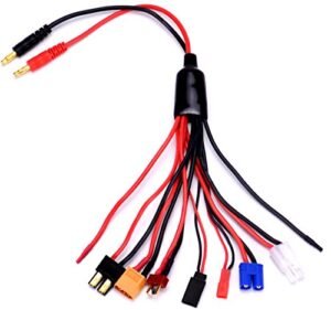 FPVDrone RC Lipo Battery Charger Connector Adapters 9 in 1 Splitter Cable for RC Boat in Store