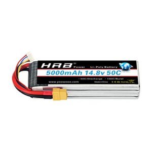 HRB 4S Lipo Battery 5000mAh 14.8V 50C XT60 RC Lipo Battery for RC Boat Figures Helicopter Airplane Car Truck