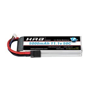 HRB 3S 5000mAh Lipo Battery 11.1V 50C with TR Plug for TR 800 RC Boat Helicopter Airplane Quadcopter