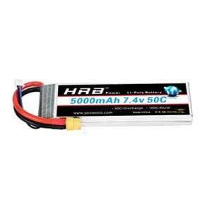 HRB 7.4V 5000mAh 50C XT60 Lipo Battery for RC Car Plane Truck Boat and Simulator RC Plane Free