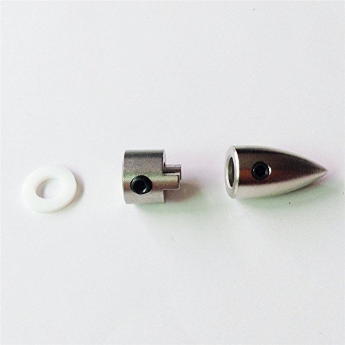 Club 500 RC Boat Silver Drive Dog Prop Nut Teflon Washer Set for 3/16 Inch 4.76MM Shaft