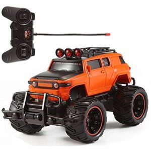 Vokodo 1 5 Scale RC Truck Tires Monster Remote Control Electric Off Road Race Car With Oversize Tires Radio SUV RTR Beast Buggy Toy Gift For Boys Children Orange