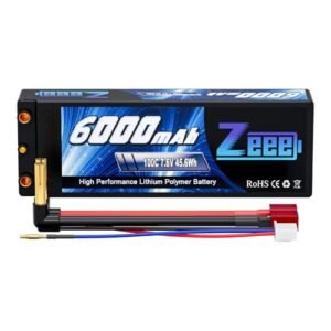 Zeee 2S High Voltage Lipo Battery 6000mAh 7.6V 100C for Nitro Gas RC Trucks Cheap