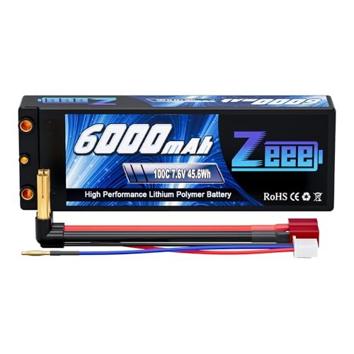 Zeee 2S High Voltage Lipo Battery 6000mAh 7.6V 100C for Nitro Gas RC Trucks Cheap