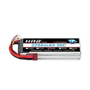 HRB 4S 2200mAh Lipo Battery 14.8V 30C for Zonda RC Boat Hull and Other RC Models