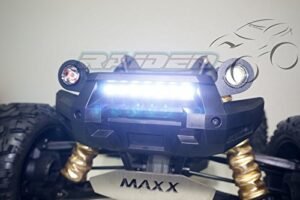1/5 Scale Dodge Challenger RC Front Bumper LED Lamp Lighting System White for Traxxas 6S 8S X MAXX 77076 4
