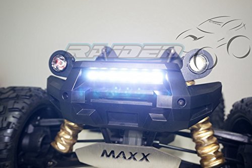 1/5 Scale Dodge Challenger RC Front Bumper LED Lamp Lighting System White for Traxxas 6S 8S X MAXX 77076 4