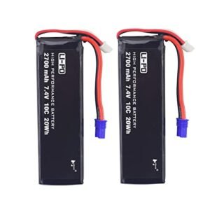 Sea Jump 2PCS 7.4V 2700mAh 10C Lipo Battery for Hubsan H501S X4 H501C H501A H501M H501S W H501S Pro Quadcopter Drone Spare Parts