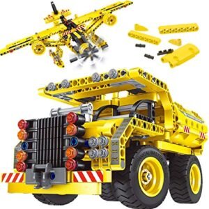 GILI STEM Building Toy for Boys 8 12 Dump Truck or Airplane 2 in 1 Construction Engineering Kit 361pcs Best Gift for Kids Age 6 7 8 9 10 11 12+ Years Old
