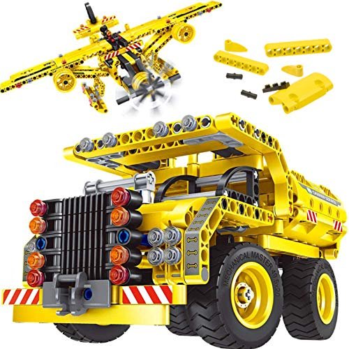 GILI STEM Building Toy for Boys 8 12 Dump Truck or Airplane 2 in 1 Construction Engineering Kit 361pcs Best Gift for Kids Age 6 7 8 9 10 11 12+ Years Old